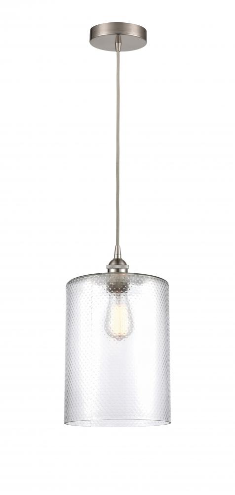Cobbleskill - 1 Light - 9 inch - Brushed Satin Nickel - Cord hung - Mini Pendant