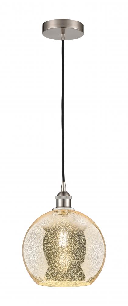 Athens - 1 Light - 10 inch - Brushed Satin Nickel - Cord hung - Mini Pendant