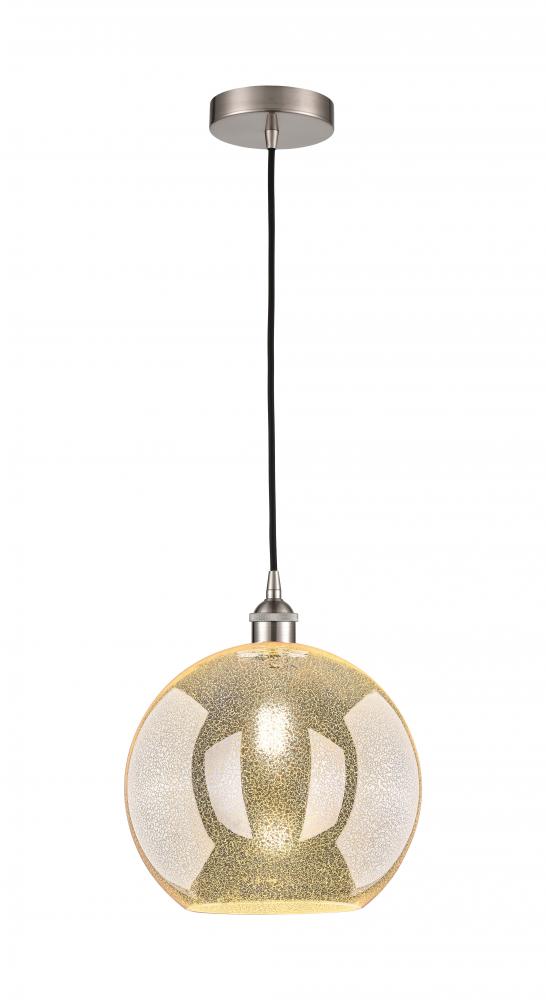 Athens - 1 Light - 12 inch - Brushed Satin Nickel - Cord hung - Mini Pendant