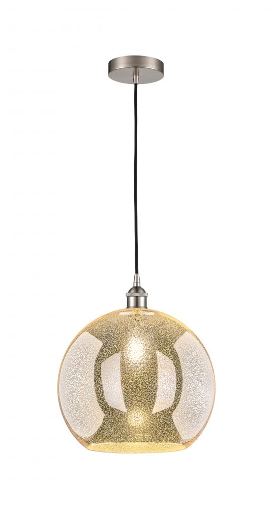 Athens - 1 Light - 14 inch - Brushed Satin Nickel - Cord hung - Pendant