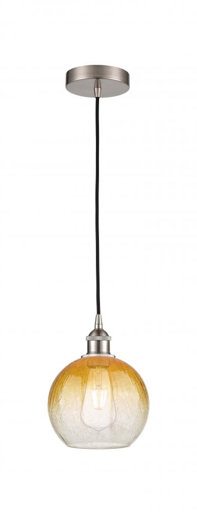 Brookhaven Globe - 1 Light - 8 inch - Brushed Satin Nickel - Cord hung - Mini Pendant