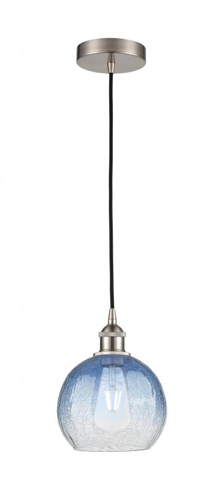 Brookhaven Globe - 1 Light - 8 inch - Brushed Satin Nickel - Cord hung - Mini Pendant