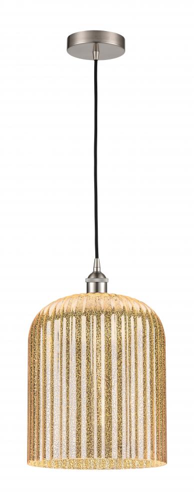 Bridal Veil - 1 Light - 5 inch - Brushed Satin Nickel - Cord hung - Mini Pendant