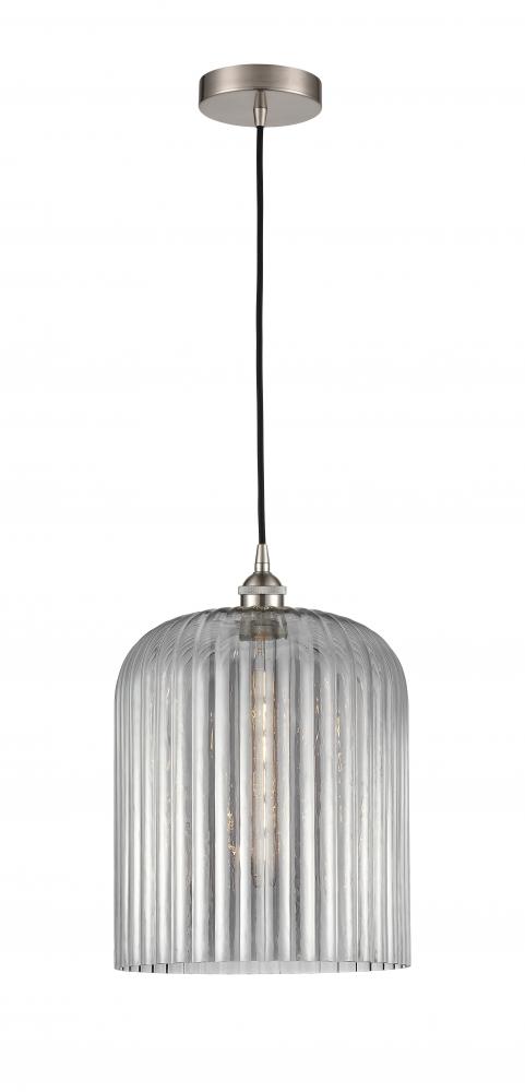 Bridal Veil - 1 Light - 5 inch - Brushed Satin Nickel - Cord hung - Mini Pendant