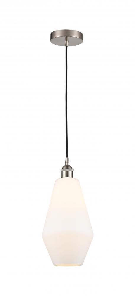 Cindyrella - 1 Light - 7 inch - Brushed Satin Nickel - Cord hung - Mini Pendant