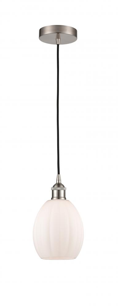 Eaton - 1 Light - 6 inch - Brushed Satin Nickel - Cord hung - Mini Pendant