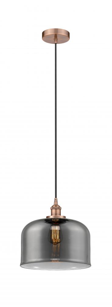 Bell - 1 Light - 12 inch - Antique Copper - Cord hung - Mini Pendant