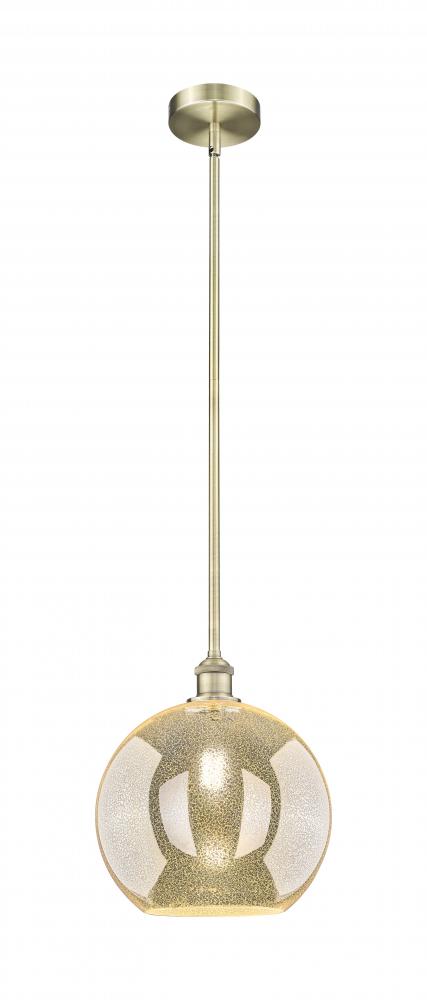 Athens - 1 Light - 12 inch - Antique Brass - Stem hung - Mini Pendant