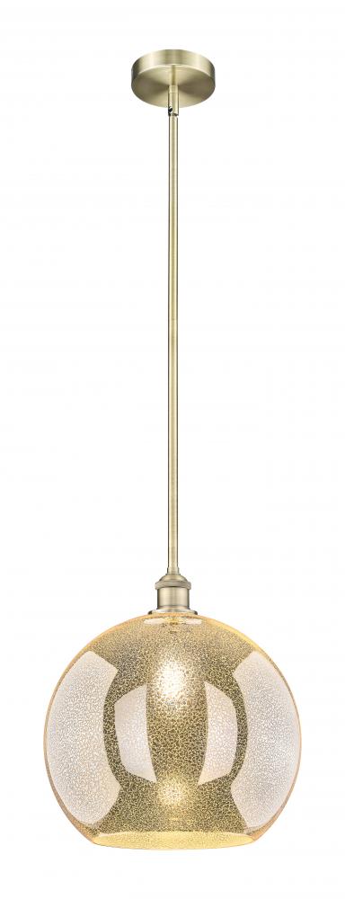Athens - 1 Light - 14 inch - Antique Brass - Stem hung - Pendant