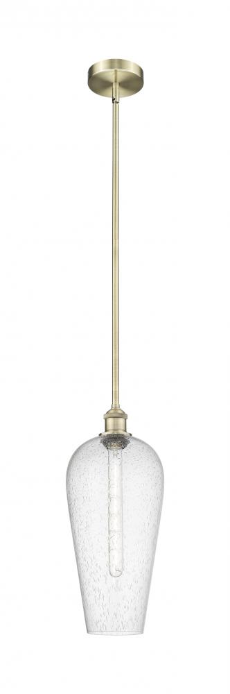 Chelsea - 1 Light - 8 inch - Antique Brass - Stem hung - Mini Pendant
