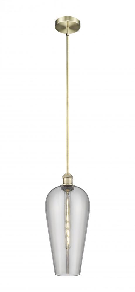 Chelsea - 1 Light - 8 inch - Antique Brass - Stem hung - Mini Pendant
