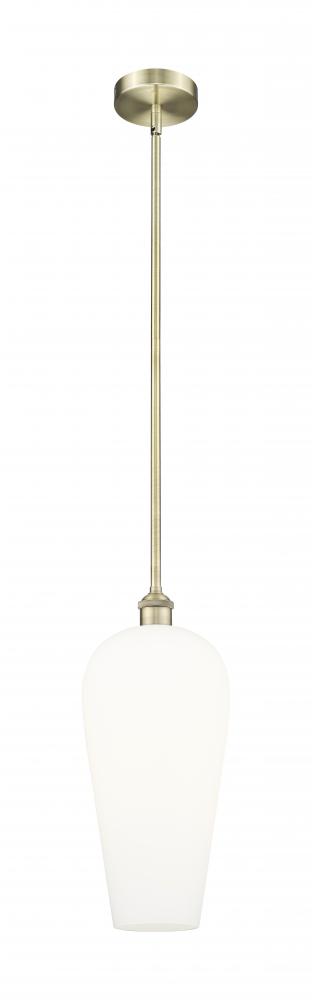 Chelsea - 1 Light - 8 inch - Antique Brass - Stem hung - Mini Pendant