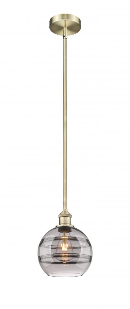 Rochester - 1 Light - 8 inch - Antique Brass - Stem hung - Mini Pendant