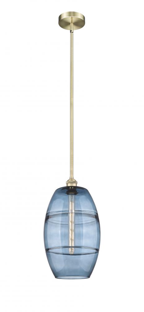 Vaz - 1 Light - 10 inch - Antique Brass - Stem hung - Mini Pendant
