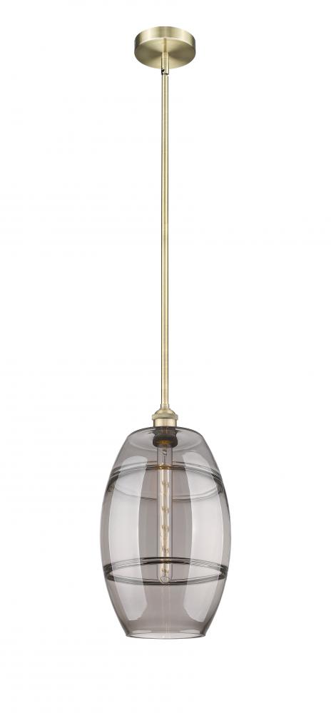 Vaz - 1 Light - 10 inch - Antique Brass - Stem hung - Mini Pendant