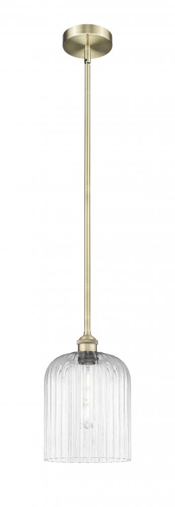 Bridal Veil - 1 Light - 5 inch - Antique Brass - Stem hung - Mini Pendant