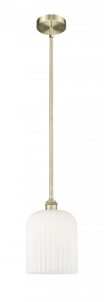 Bridal Veil - 1 Light - 5 inch - Antique Brass - Stem hung - Mini Pendant