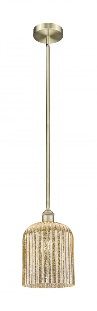 Bridal Veil - 1 Light - 5 inch - Antique Brass - Stem hung - Mini Pendant