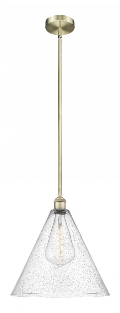 Berkshire - 1 Light - 16 inch - Antique Brass - Stem hung - Pendant