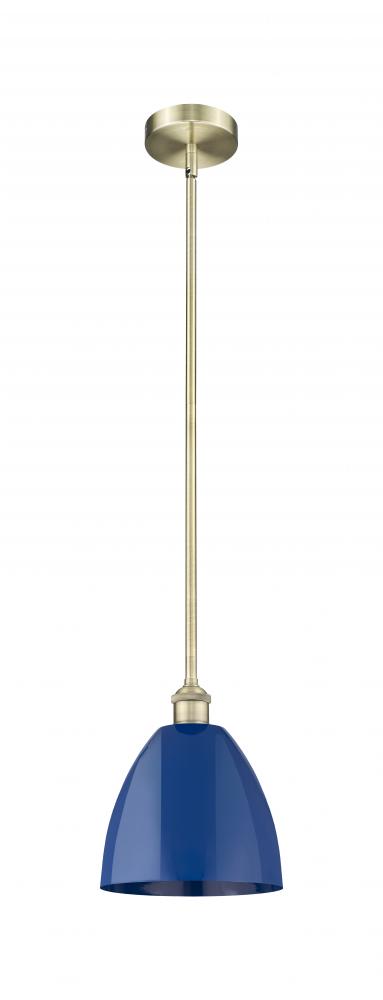 Plymouth - 1 Light - 9 inch - Antique Brass - Stem hung - Mini Pendant
