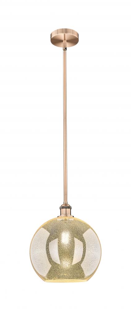 Athens - 1 Light - 12 inch - Antique Copper - Stem hung - Mini Pendant
