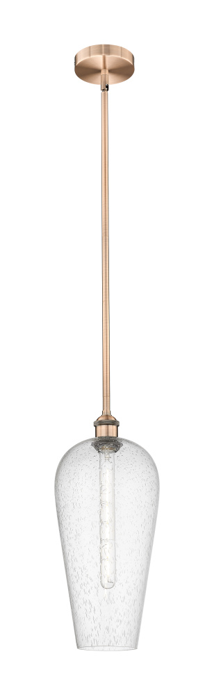 Chelsea - 1 Light - 8 inch - Antique Copper - Stem hung - Mini Pendant