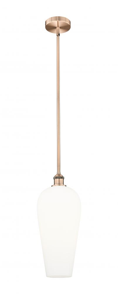 Chelsea - 1 Light - 8 inch - Antique Copper - Stem hung - Mini Pendant