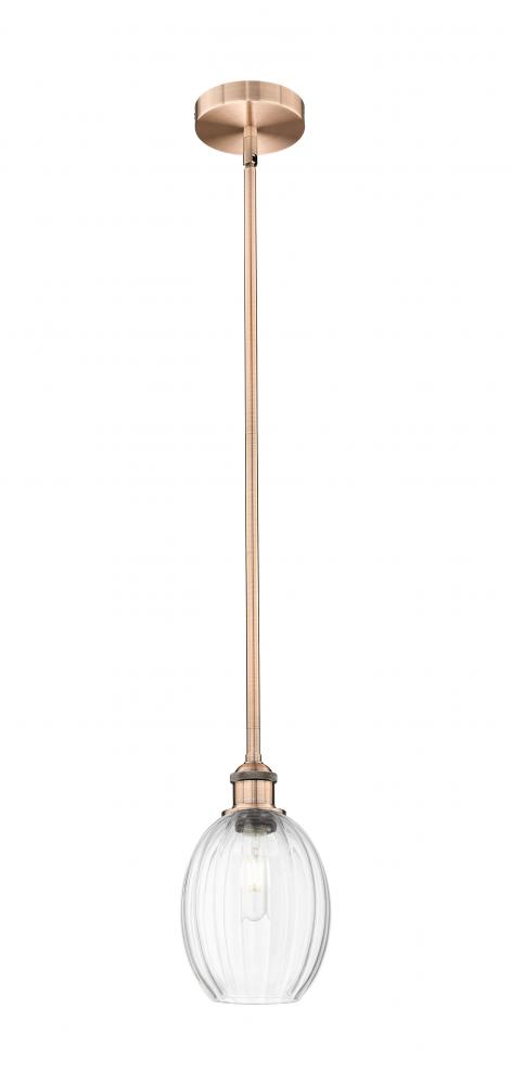 Preston Bulb - 1 Light - 6 inch - Antique Copper - Stem hung - Mini Pendant