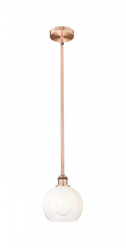Brookhaven Globe - 1 Light - 8 inch - Antique Copper - Stem hung - Mini Pendant