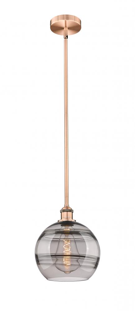 Rochester - 1 Light - 10 inch - Antique Copper - Stem hung - Mini Pendant