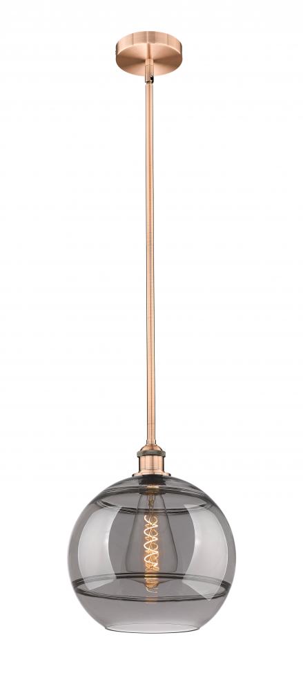 Rochester - 1 Light - 12 inch - Antique Copper - Stem hung - Mini Pendant