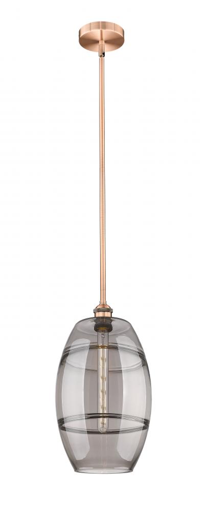 Vaz - 1 Light - 10 inch - Antique Copper - Stem hung - Mini Pendant