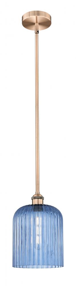 Bridal Veil - 1 Light - 5 inch - Antique Copper - Stem hung - Mini Pendant