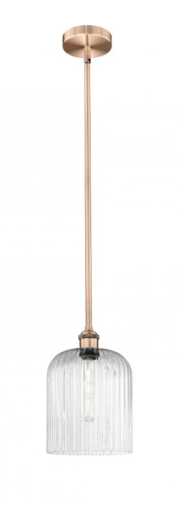 Bridal Veil - 1 Light - 5 inch - Antique Copper - Stem hung - Mini Pendant