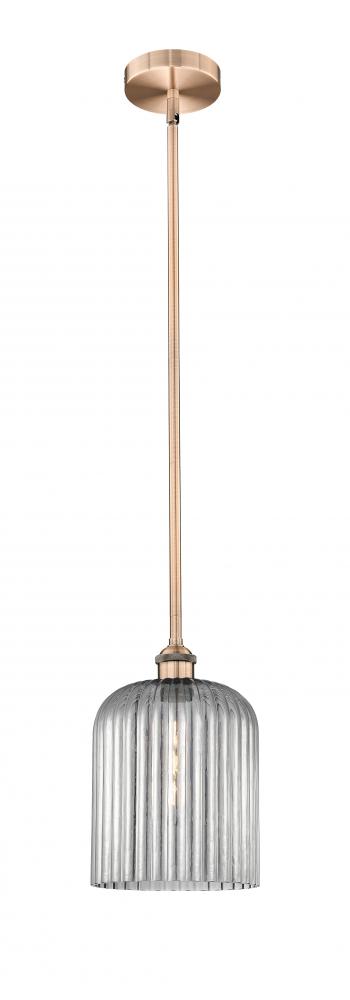 Bridal Veil - 1 Light - 5 inch - Antique Copper - Stem hung - Mini Pendant