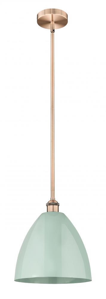 Plymouth - 1 Light - 12 inch - Antique Copper - Stem hung - Mini Pendant