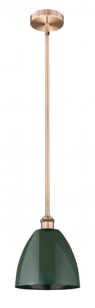 Plymouth - 1 Light - 9 inch - Antique Copper - Stem hung - Mini Pendant