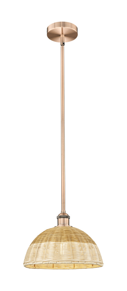 Bristol Natural II - 1 Light - 12 inch - Antique Copper - Stem hung - Mini Pendant