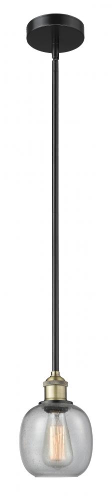 Belfast - 1 Light - 6 inch - Black Antique Brass - Stem hung - Mini Pendant