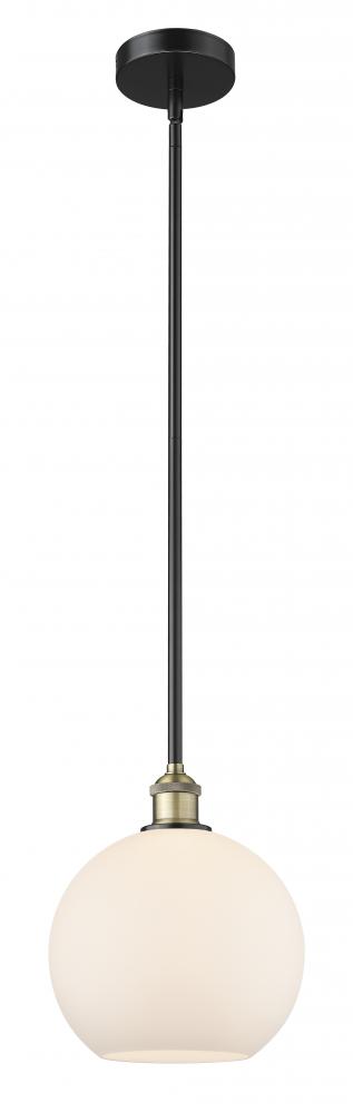 Athens - 1 Light - 10 inch - Black Antique Brass - Stem hung - Mini Pendant