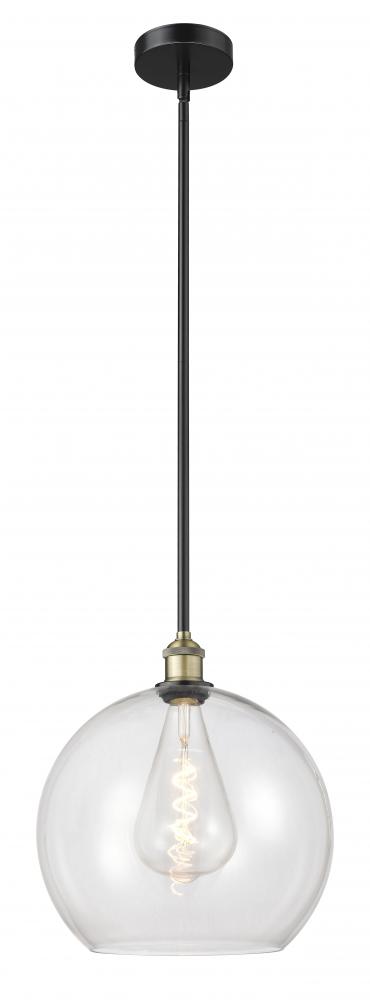 Athens - 1 Light - 14 inch - Black Antique Brass - Stem hung - Pendant