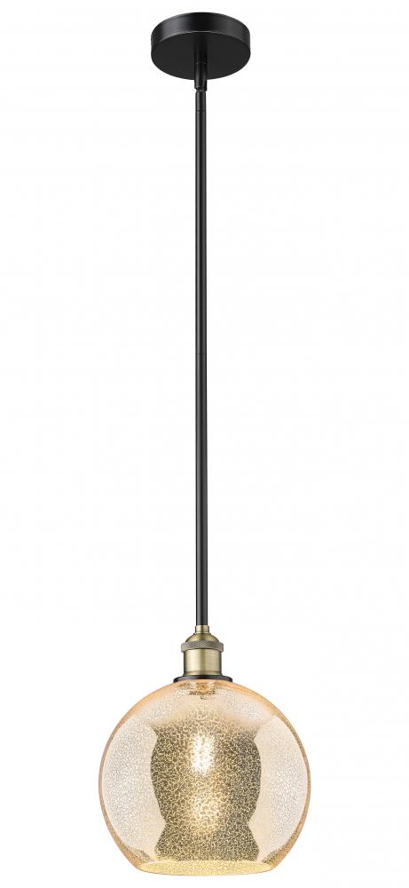 Athens - 1 Light - 10 inch - Black Antique Brass - Stem hung - Mini Pendant