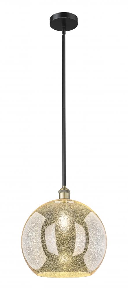 Athens - 1 Light - 14 inch - Black Antique Brass - Stem hung - Pendant