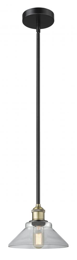 Orwell - 1 Light - 8 inch - Black Antique Brass - Stem hung - Mini Pendant