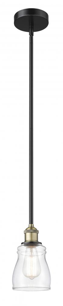 Ellery - 1 Light - 5 inch - Black Antique Brass - Stem hung - Mini Pendant