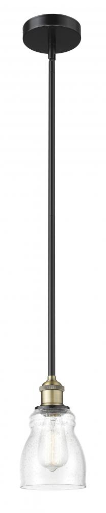 Ellery - 1 Light - 5 inch - Black Antique Brass - Stem hung - Mini Pendant