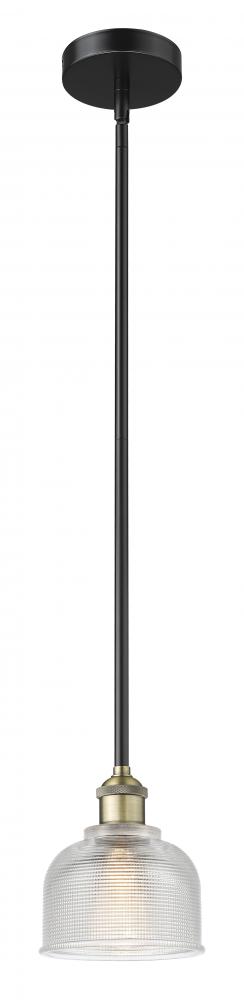 Dayton - 1 Light - 6 inch - Black Antique Brass - Stem hung - Mini Pendant