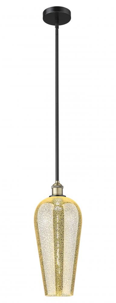Chelsea - 1 Light - 8 inch - Black Antique Brass - Stem hung - Mini Pendant