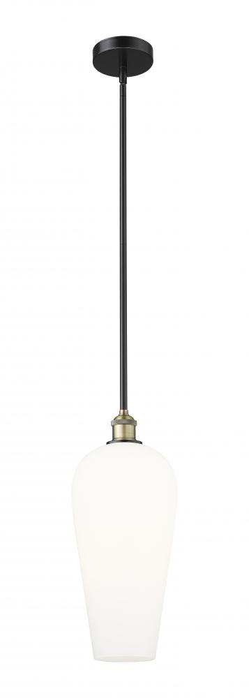Chelsea - 1 Light - 8 inch - Black Antique Brass - Stem hung - Mini Pendant