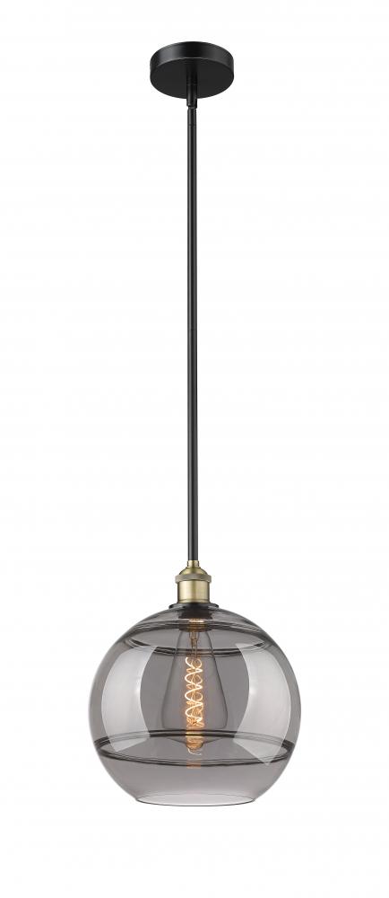 Rochester - 1 Light - 12 inch - Black Antique Brass - Stem hung - Mini Pendant
